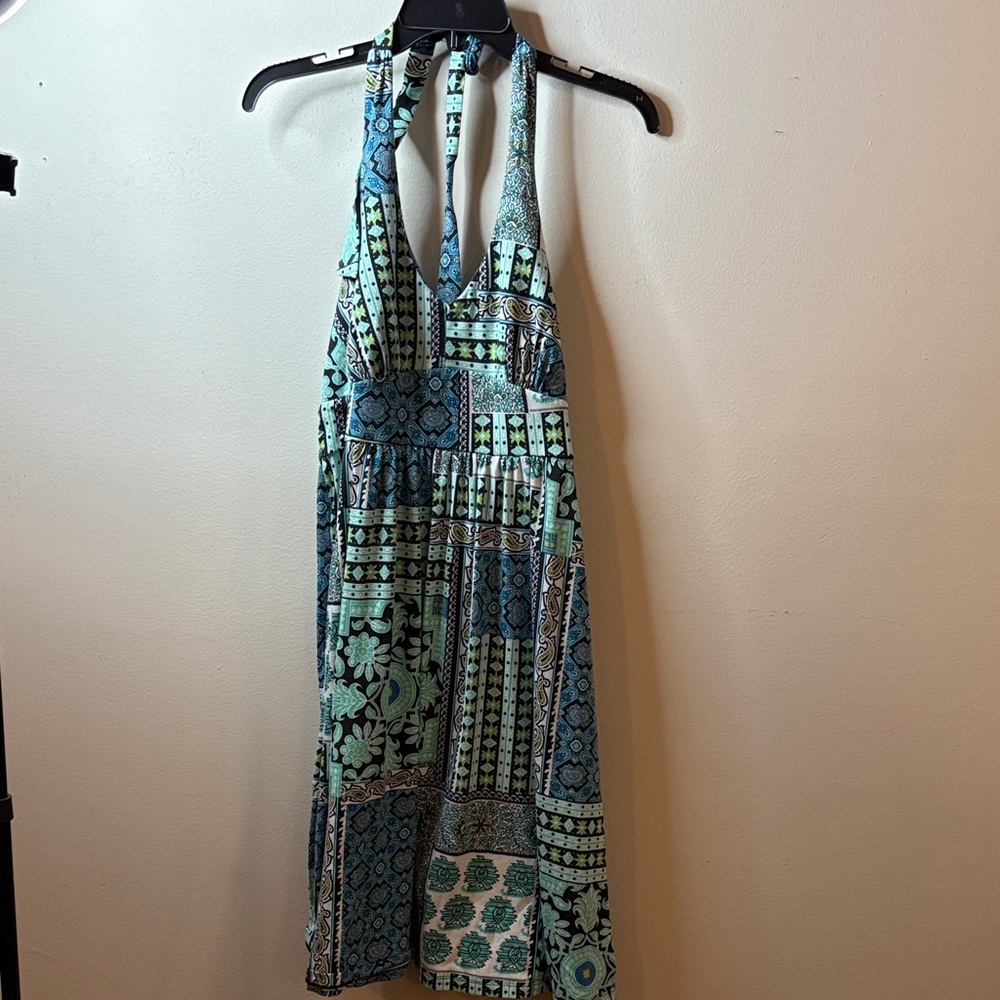 Faded Glory Teal and Black Backless Dress